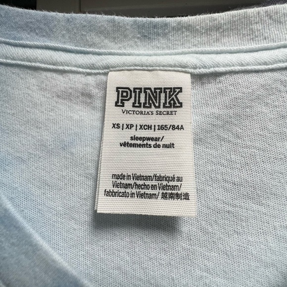 6 Victoria Secret PINK T-Shirt, Sleep Shirt Lot Sz XS - Picture 5 of 15